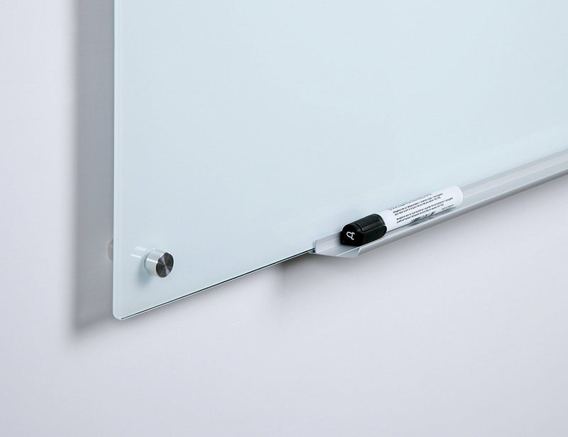 Audio-Visual Direct Magnetic White Glass Dry-Erase Board Set - 2' x 1.5' - Includes Magnets, Hardware & Marker Tray - Image 5